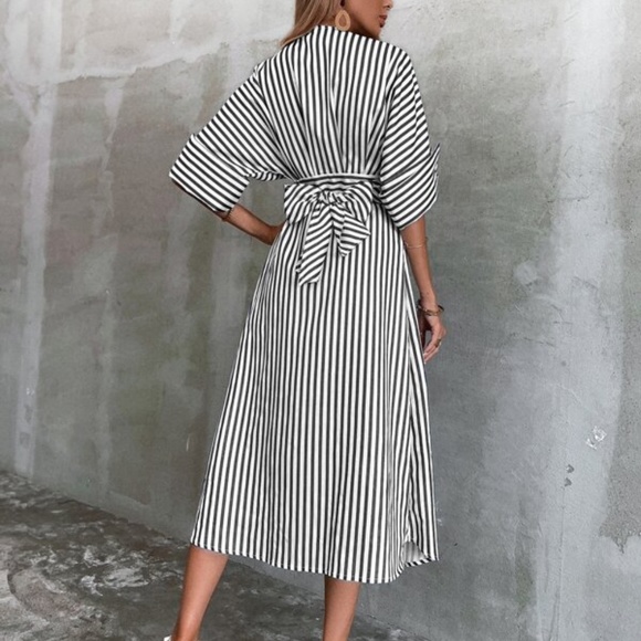 BellanBlue Black and White Striped Maxi Dress - Picture 6 of 6